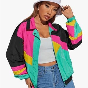 Colorful Women's Windbreaker Jacket